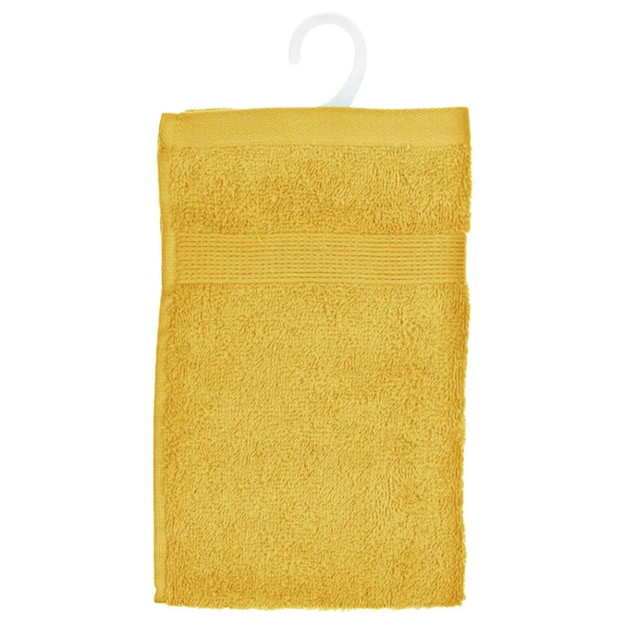 Serviette invité "Essentiel" - coton 450 gr/m² - jaune moutarde 30x50 cm