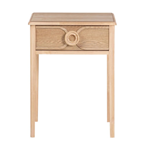 Mesita De Noche Mdf Marron 48x35x65 Cm