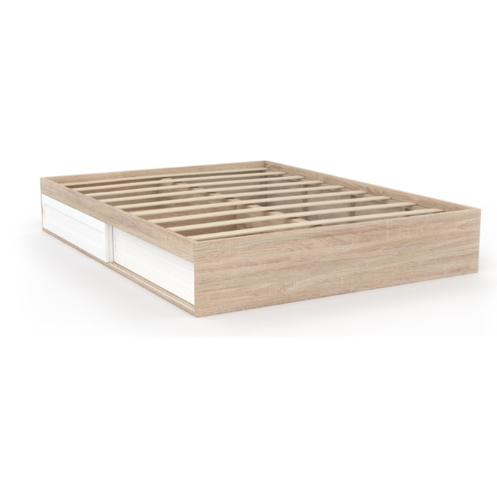 Cadre de lit Orem - Bois - Blanc