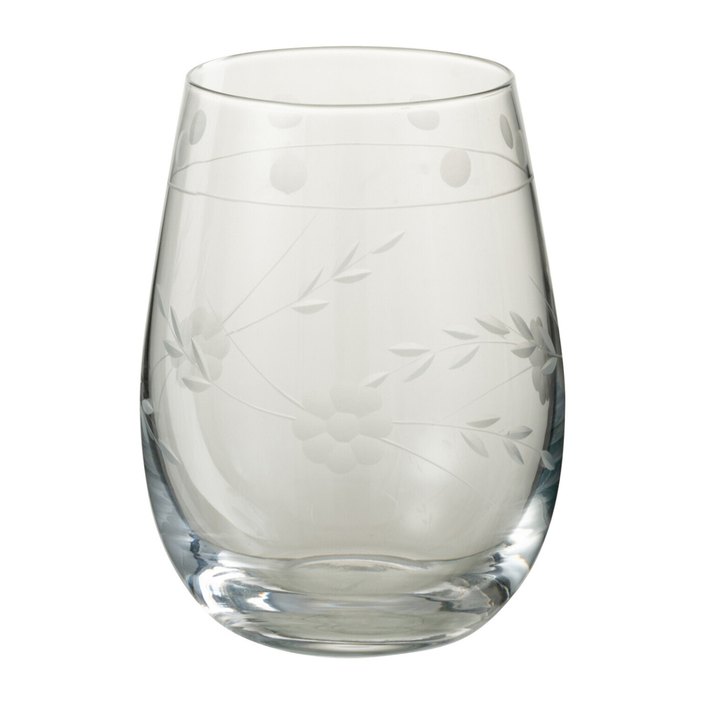 J-Line verre Gravé - verre - transparent - 4 pcs