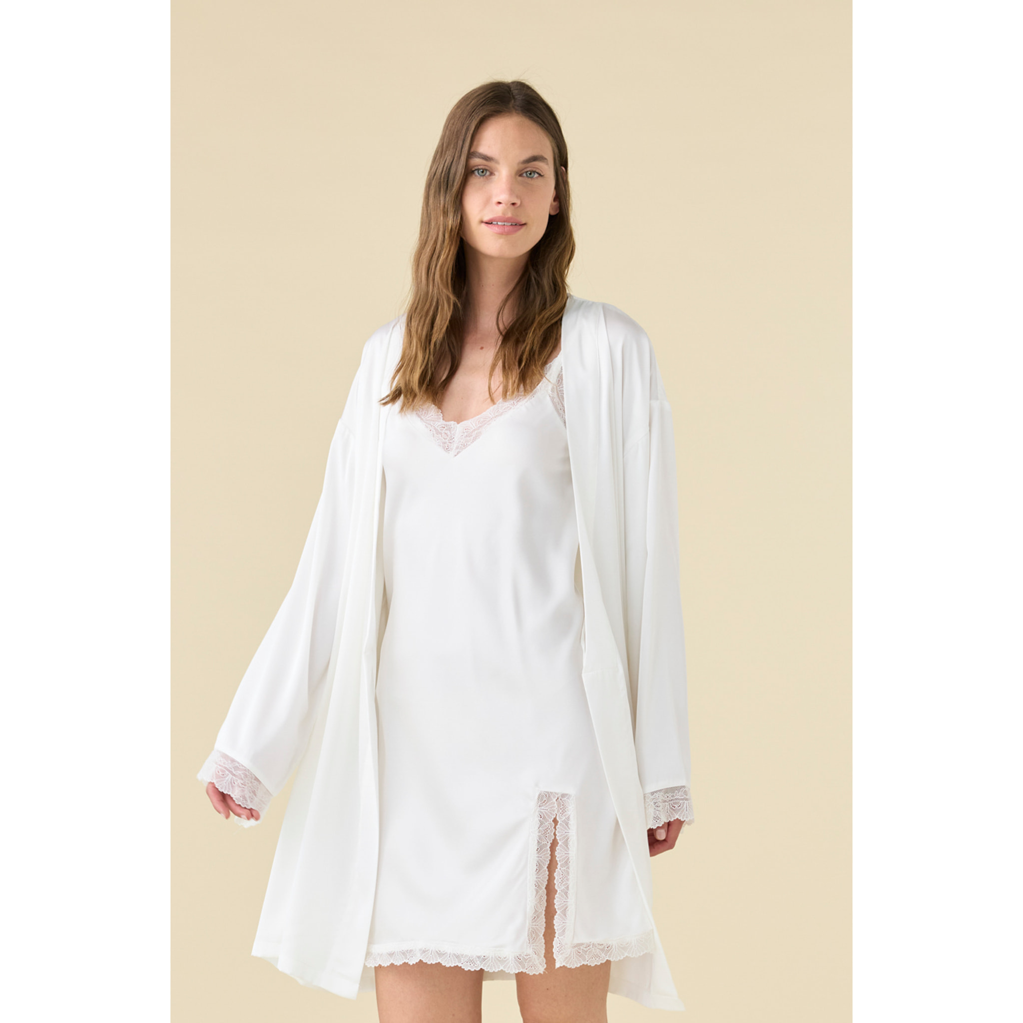 Completo due pezzi donna estivo in raso articolo bride. Noidinotte