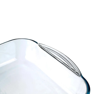 Plat rectangulaire en verre 40x25x6cm