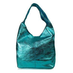 Borse Donna colore Blu-in pelle Made in Italy 43X35X8cm