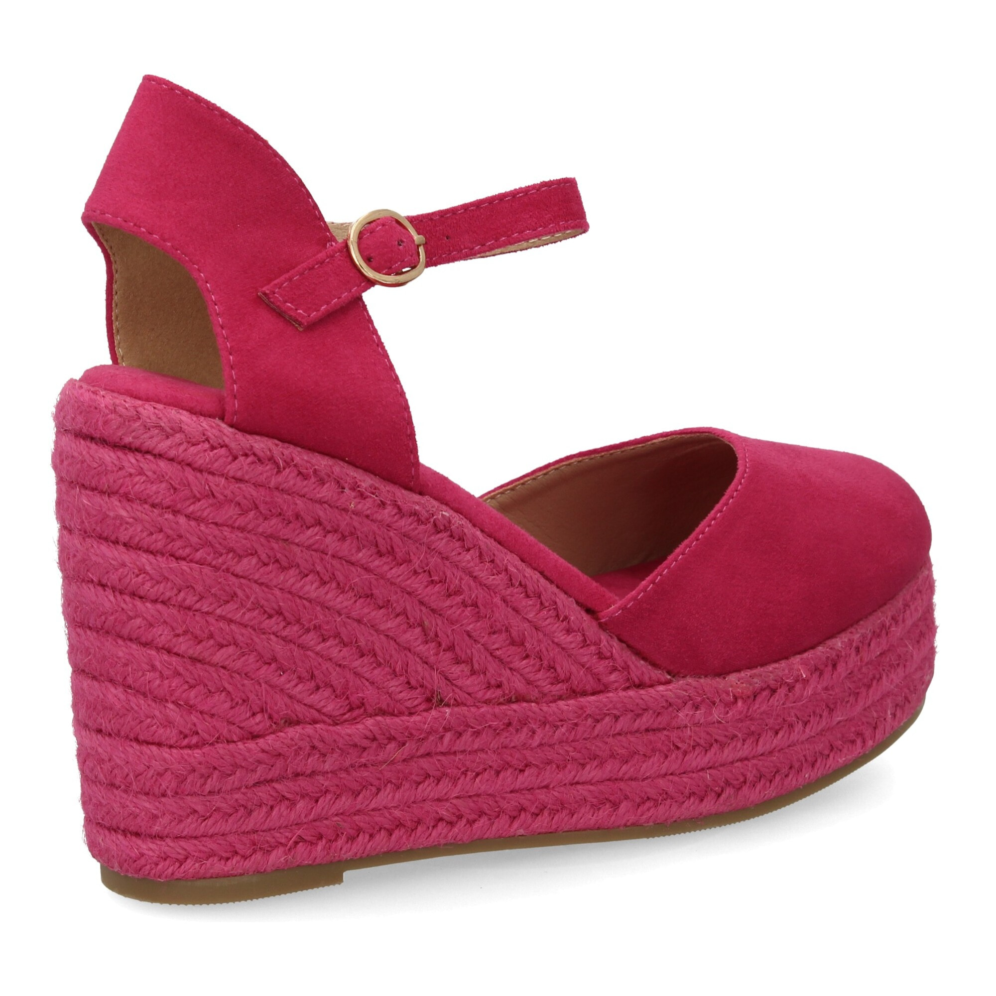 Alpargata cuña mujer talón cerrado y pulsera tobillo