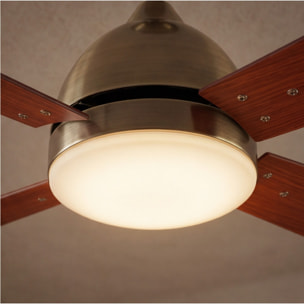 Forlight Ventilador IP20 Borneo E27 15W Patiné Teca