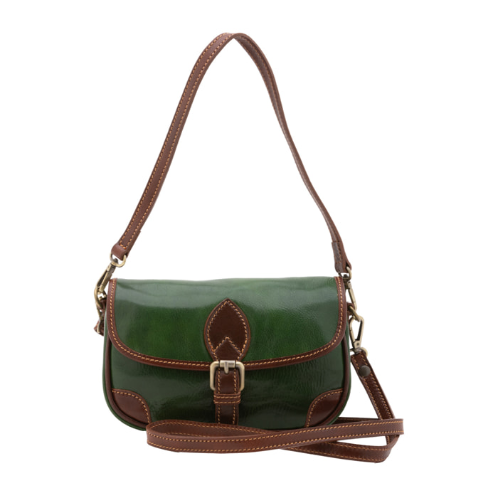 Borsa a spalla  da donna In Vera pelle Made in Italy 14x23x9 cm