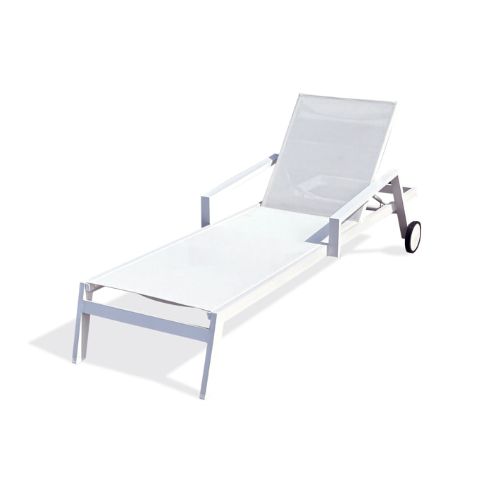 IBIZA - Bain de soleil en aluminium et toile plastifiéehe