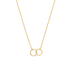 Collar Circles Twist Baño Oro