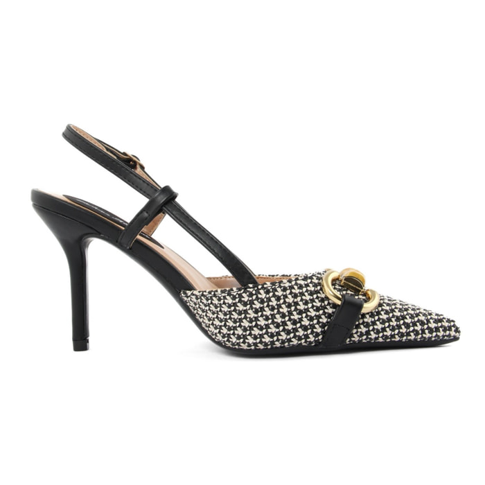 Slingback Donna colore Nero-Altezza tacco:9cm