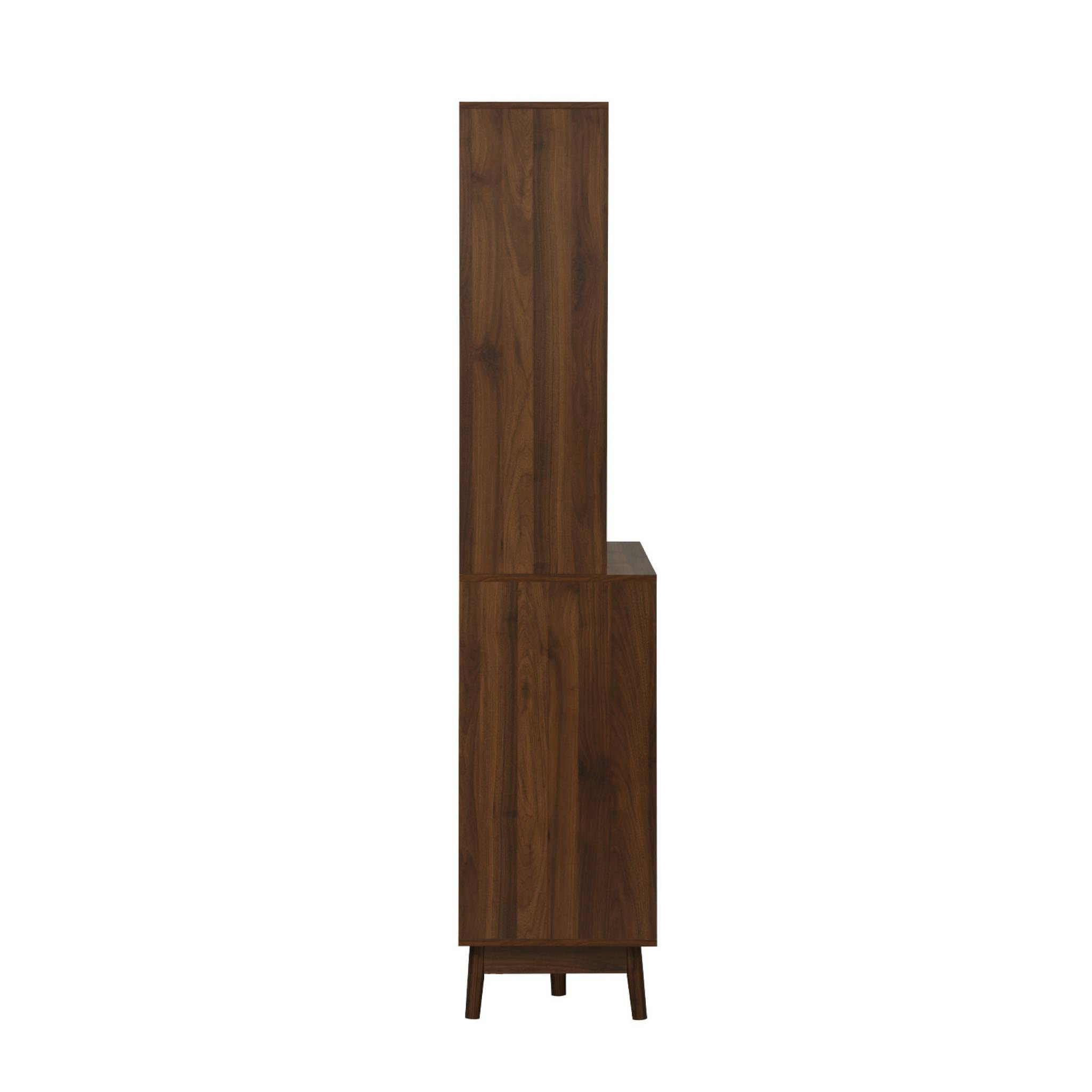 Buffet décor bois 4 portes 3 tiroirs 110 cm LINEAR