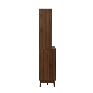Buffet décor bois 4 portes 3 tiroirs 110 cm LINEAR