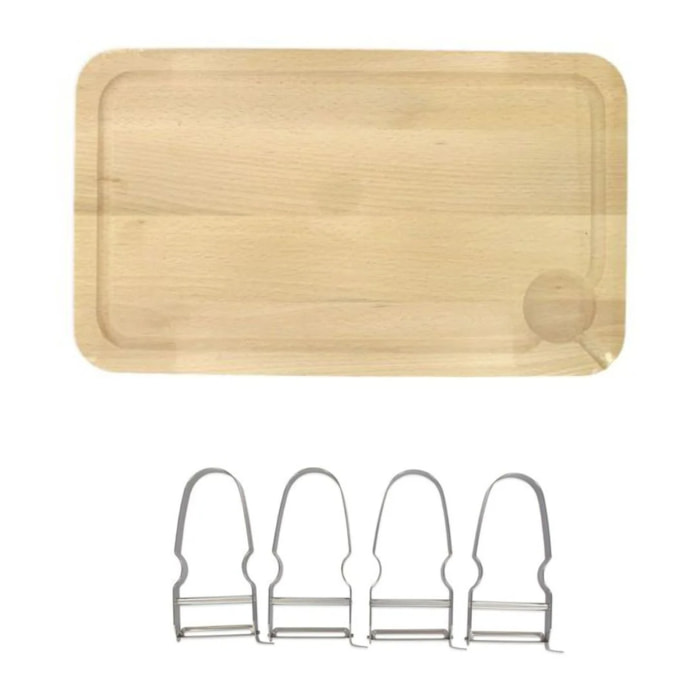 Lot de 2 Planches à découper et 4 éplucheurs à légumes FM Professional Gourmet édition