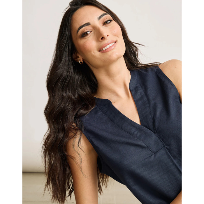 Camisa Tirantes Azul Marino - Nurita