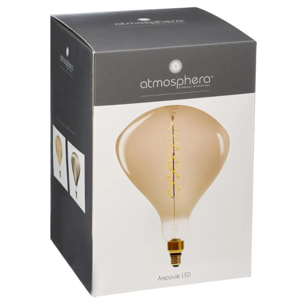 Ampoule LED "Goutte" ambrée - filament torsadé E27