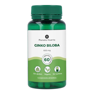 PLANETA HUERTO | Ginkgo Biloba 60 Cápsulas - Suplemento Natural para la Memoria, Circulación y Bienestar