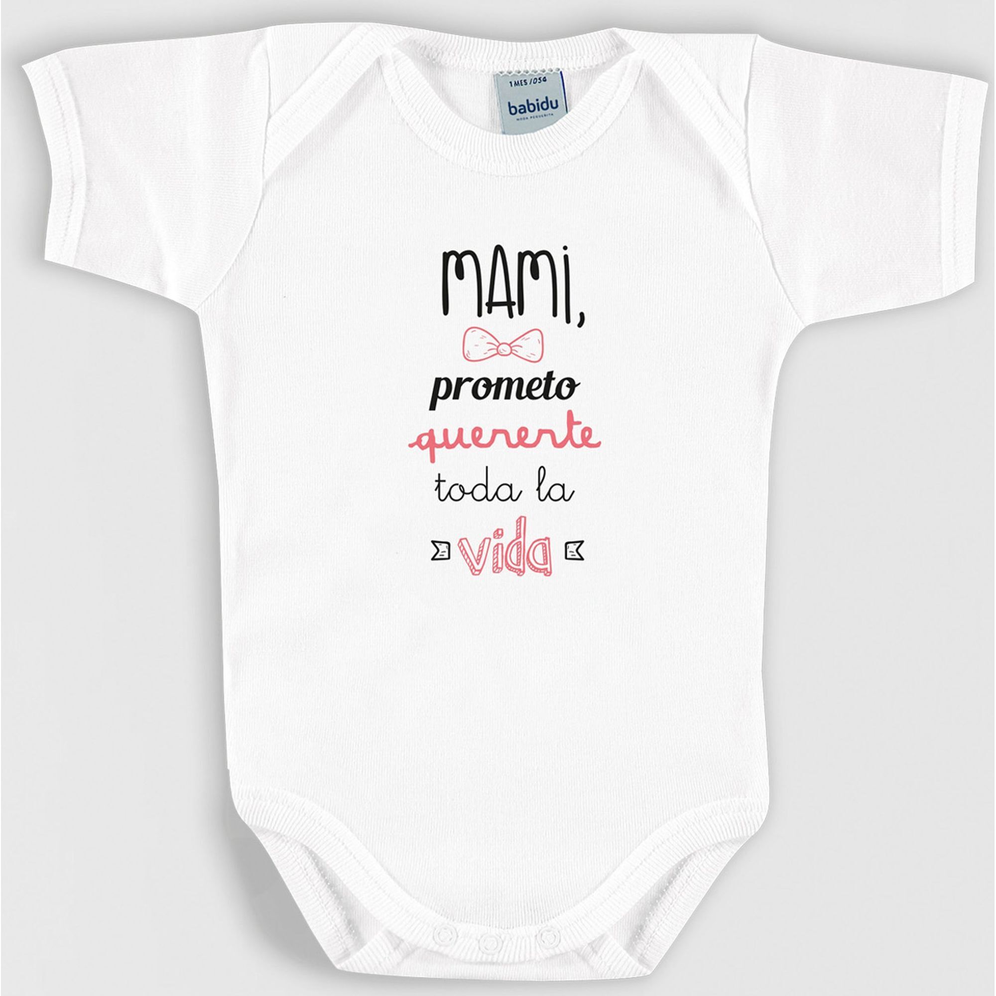 Body bebé frases manga corta hombro