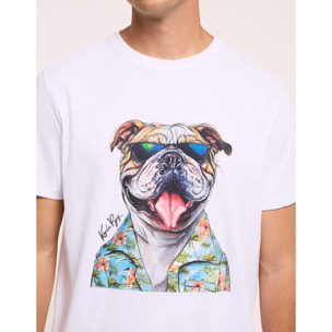 Camiseta Manga Corta Blanco - Leesin