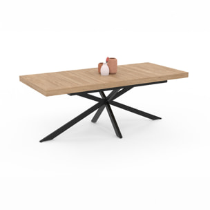 Table à manger extensible Spider avec rangement intégré - Bois - Noir
