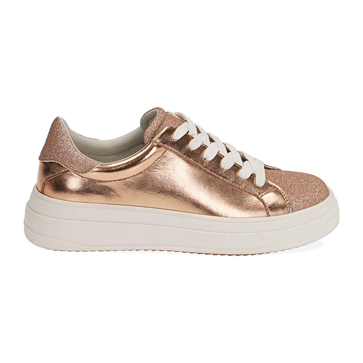 Sneakers oro rosa laminato