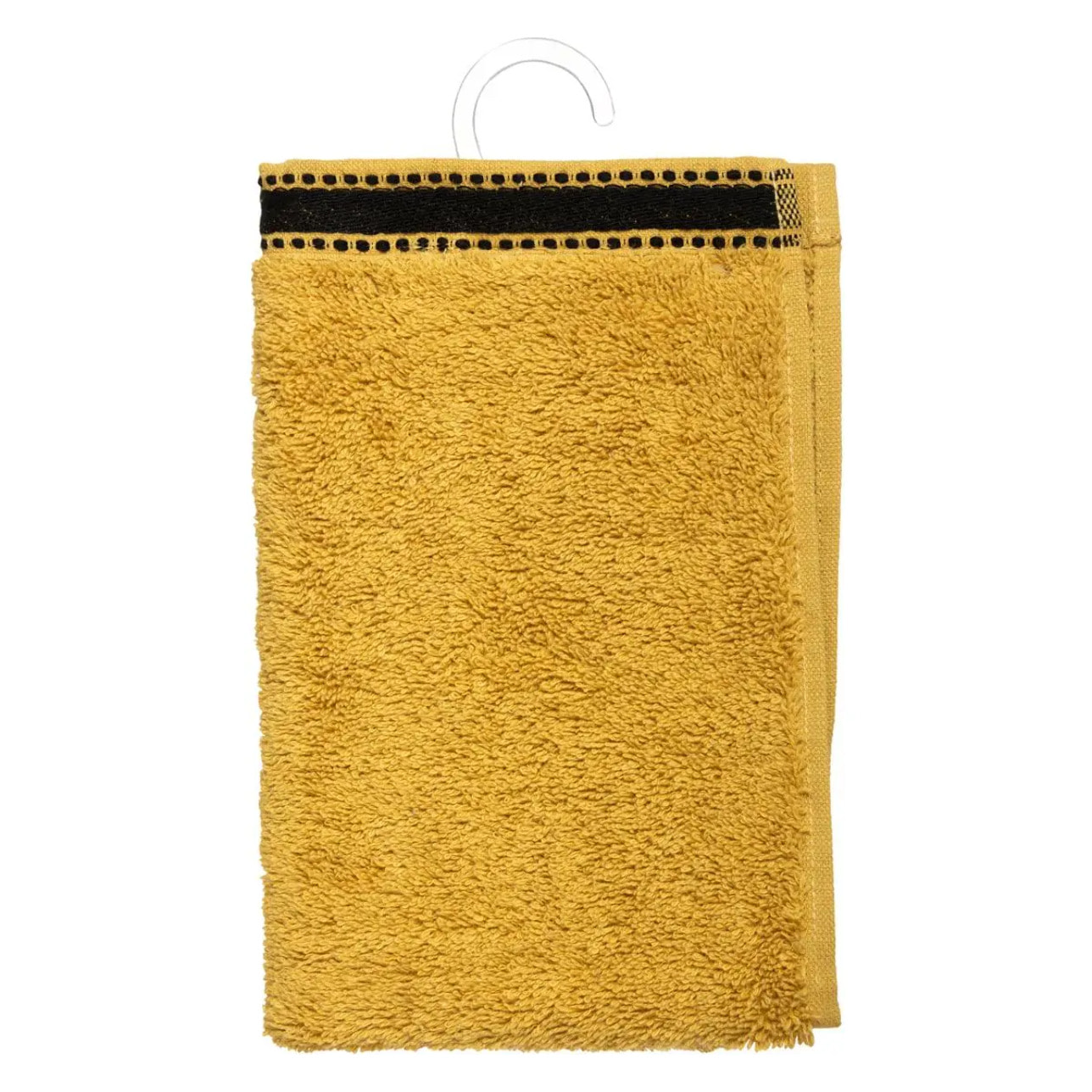 Serviette invité "Joia" coton jaune moutarde 30x50cm