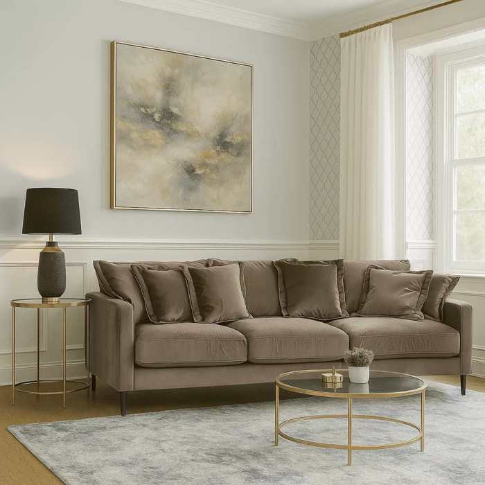 Canapé Lullaby XL velours taupe Kare Design
