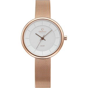 Orologio OBAKU bianco-acciaio colorato