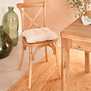 Galette de chaise "Clem" lin 38x38cm