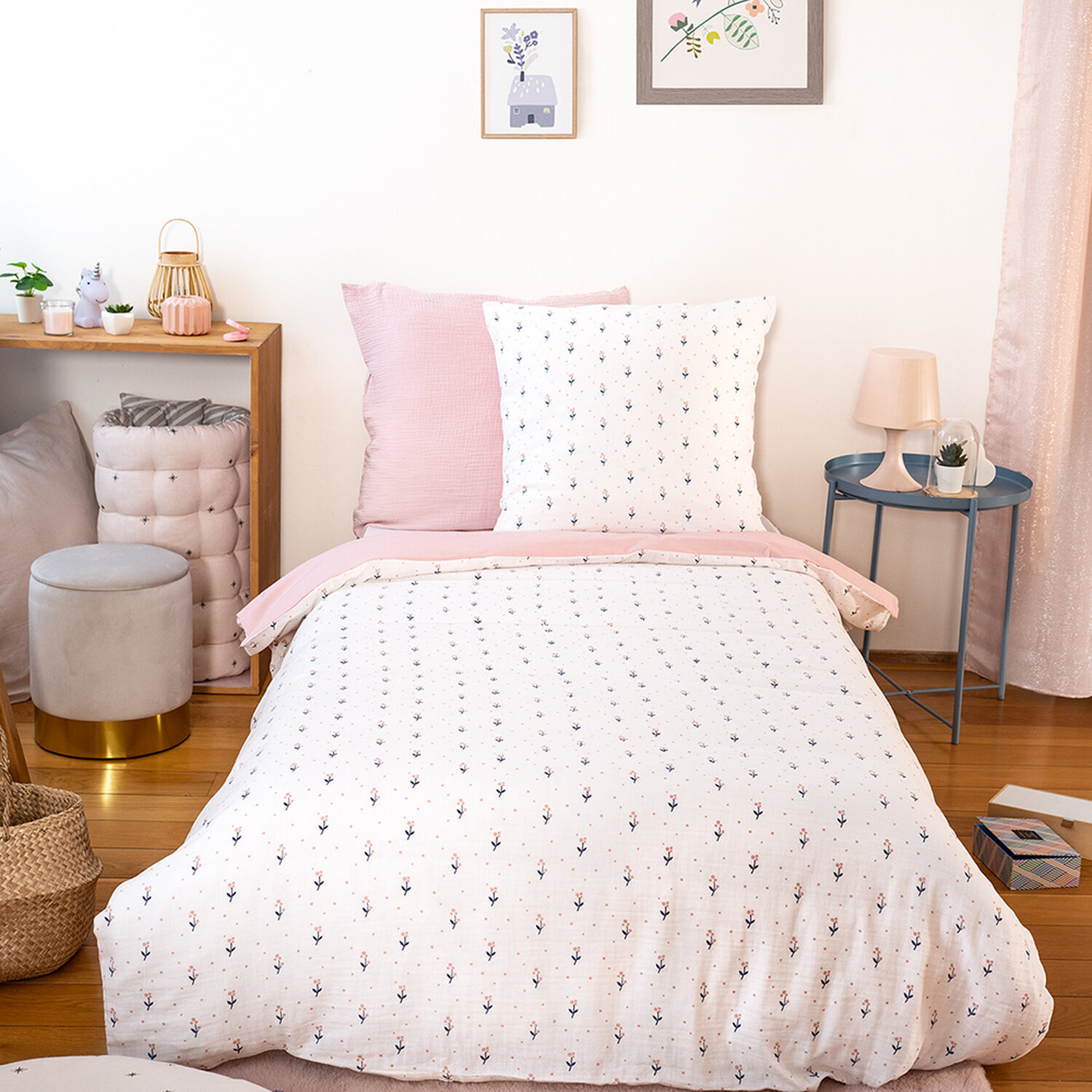 Parure de lit enfant 100% gaze de coton - liberty