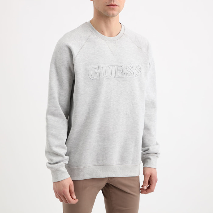 Sweat Aldwin - coton biologique - logo - gris