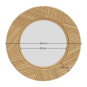 Miroir rond en rotin D40,5 cm - Lapta