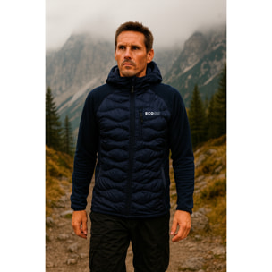 Abrigo para hombre ECOON ECOActive Hybrid Insulated Jacket with cap - Azul Marino