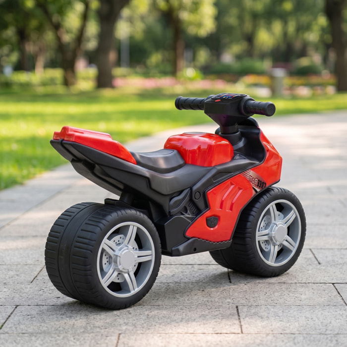 Draisienne moto de course larges roues effets sonores rouge