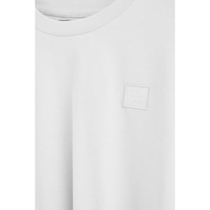 Camiseta blanca holgada con detalle Polo Club