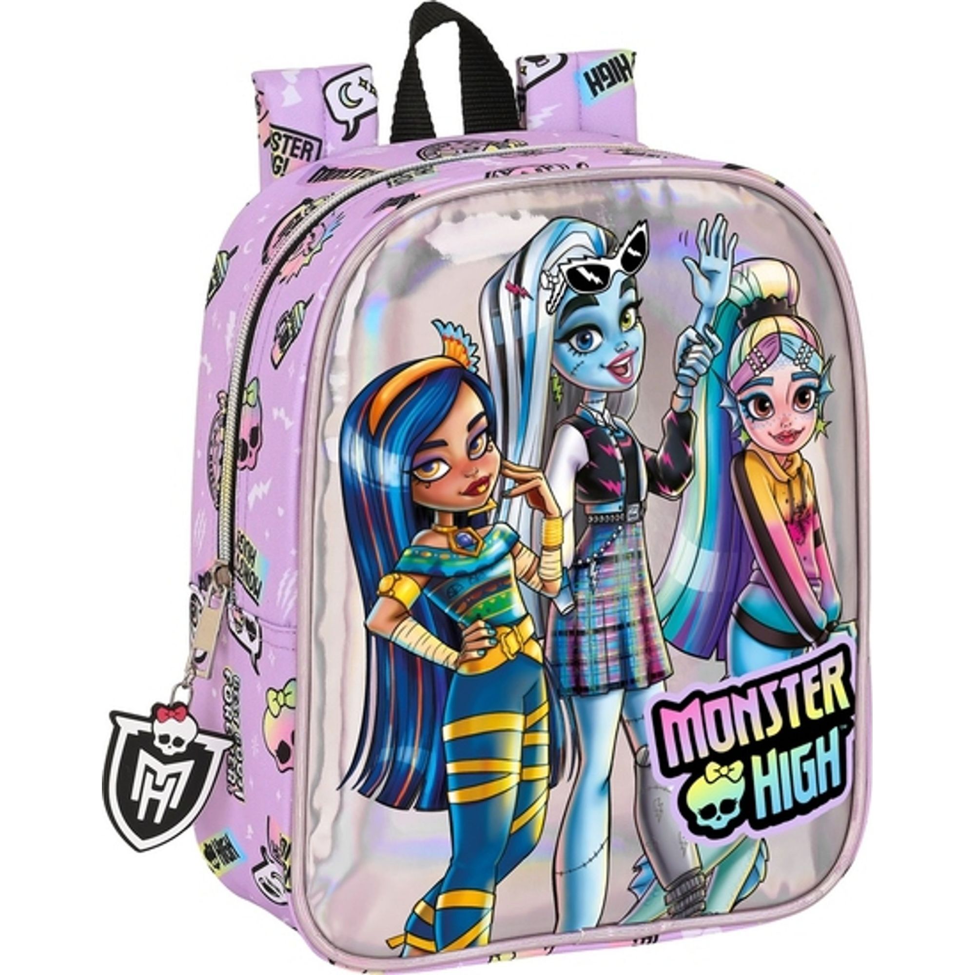 Mochila guarderia adapt.carro monster high "best boos"
