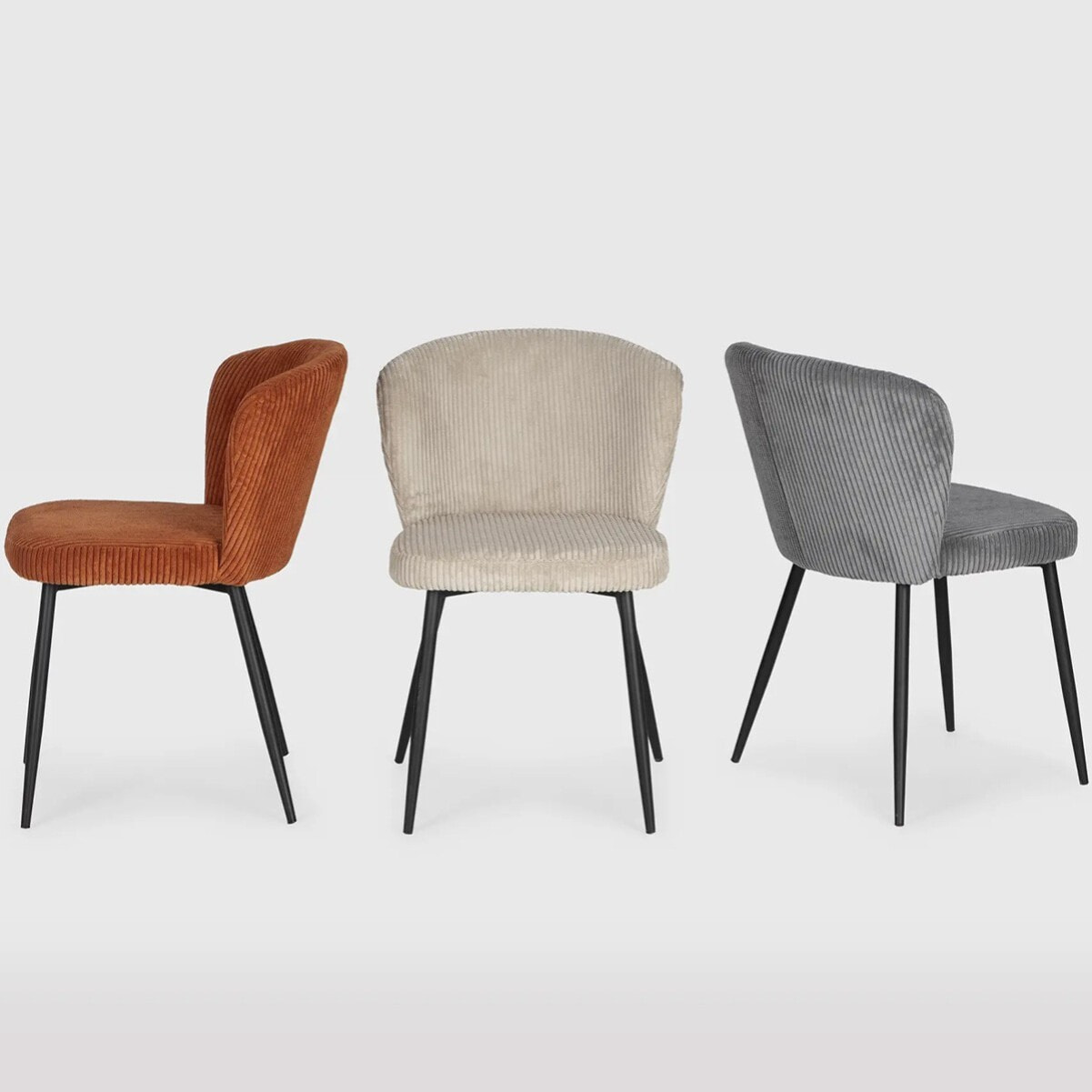 Lot de 4 chaises en velours côtelé - KLARA