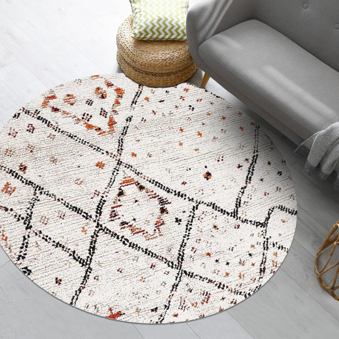 Tapis Fuso aux motifs traditionnels berbères