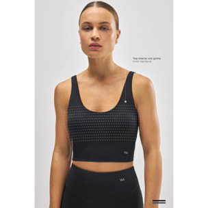 Reggiseno sportivo con canottiera nera
