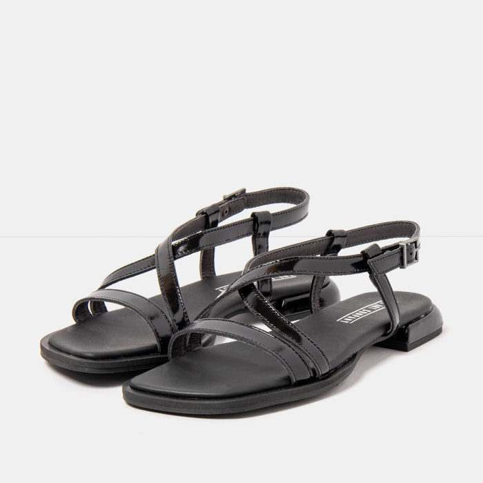 Sandalias 2001 NAPPA SHINNY BLACK / BERGAMO color Black