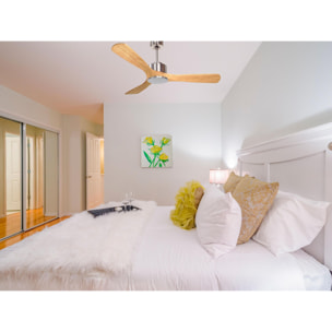 Ventilateur de plafond ø132 cm avec Wifi Réversible Hypersilence 40   W argent