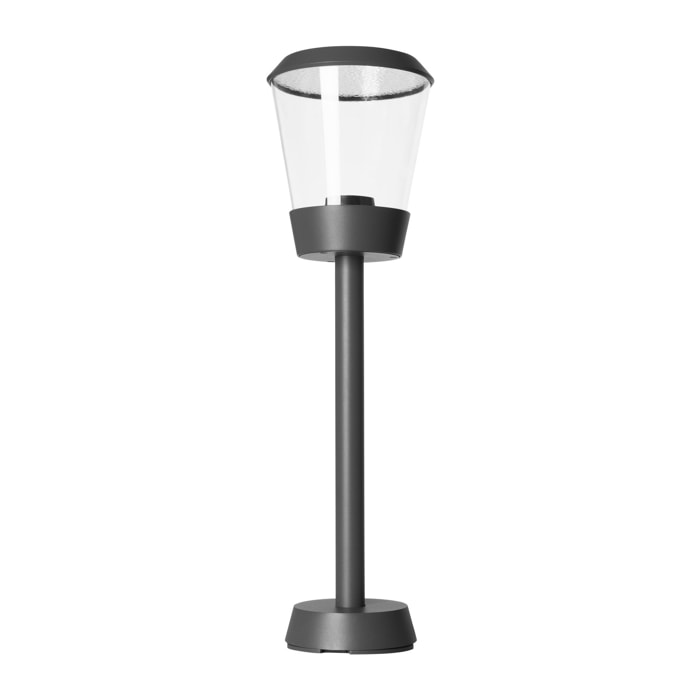 Forlight Elaine - Baliza de Jardín de 1m para Bombilla E27 con IP54 para Exterior de Color Gris Urbano
