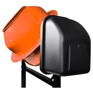 Betoniera Elettrica 140 Litri 550 Watt Impastatrice Miscelatore Cemento Con 2 Ruote Certificazione CE Telaio In Acciaio Per Malta Calcestruzzo 30 RPM