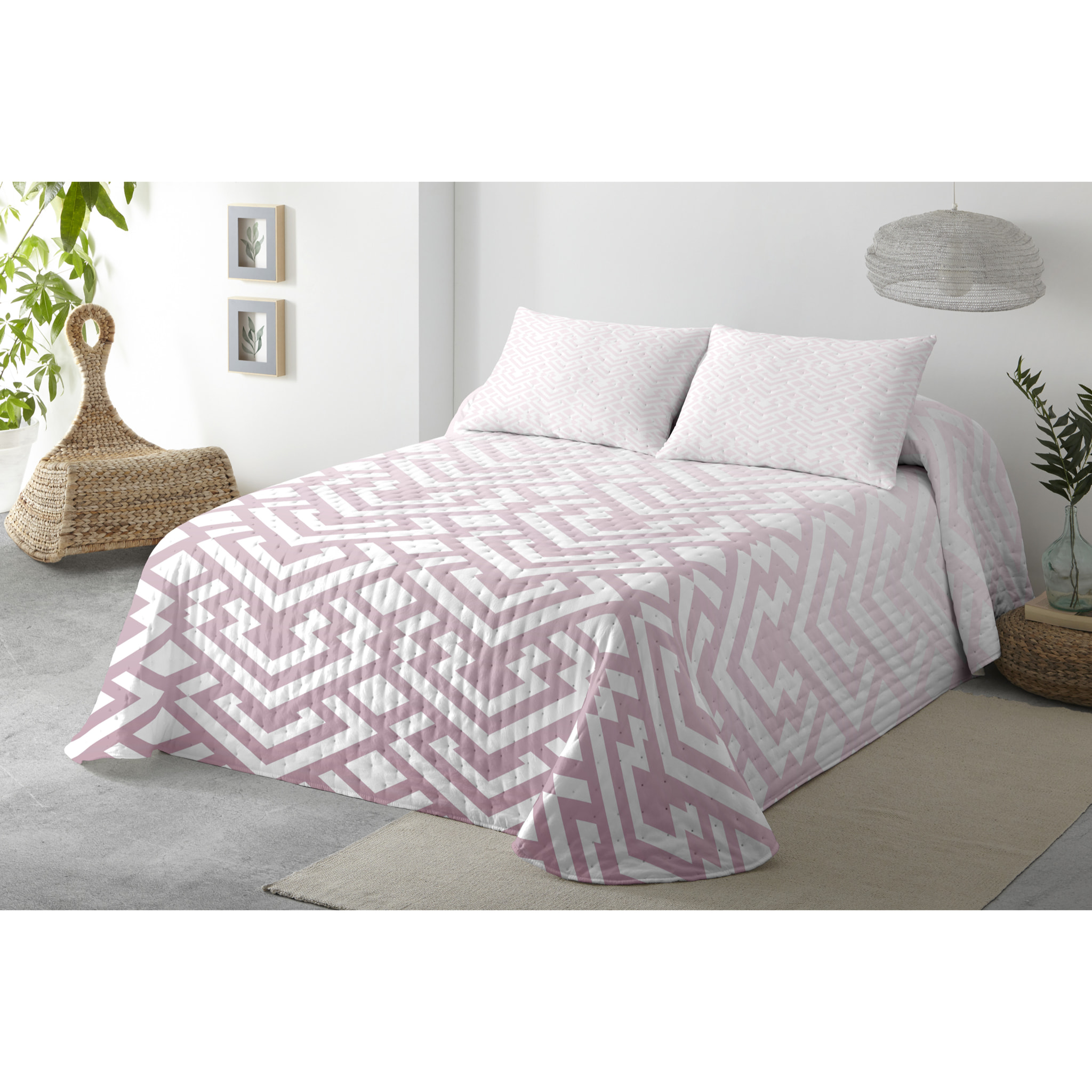 COLCHA SUAVE REVERSIBLE DN TRIANA VINO