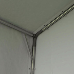 Abri de jardin - abri vélo - tente de stockage dim. 2 x 3,6 m - acier galvanisé PE imperméable anti-UV beige