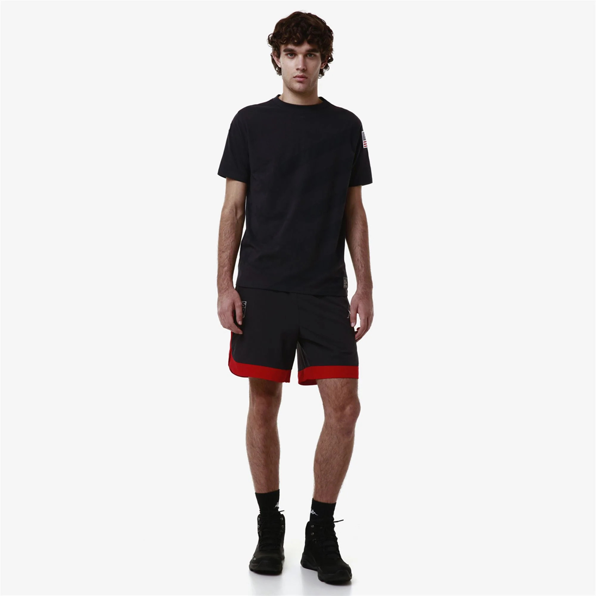 Kappa - T-Shirts & Top Uomo Donna Blu - Ayba2 Flag Us