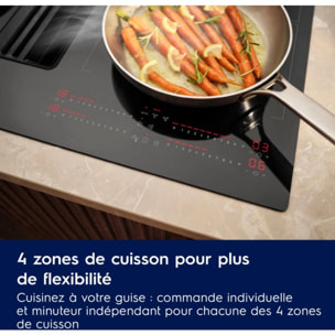 Plaque induction aspirante ELECTROLUX KCC84440 - Hotte centrale intégrée 80cm