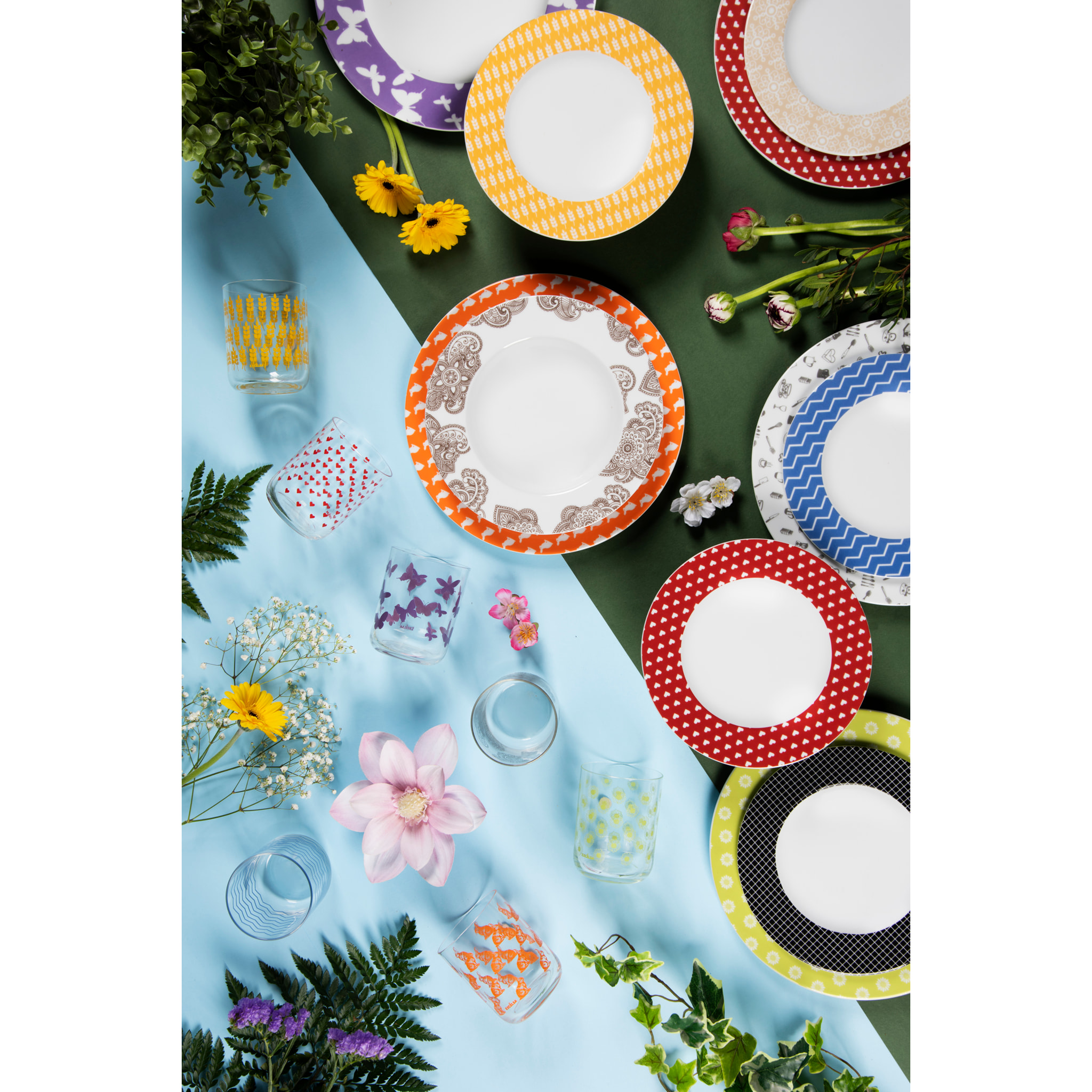 Set 6 Bicchieri Excelsa – Enjoy Cuori, Vetro Rosso