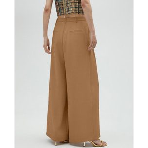 Pantalone palazzo con pinces