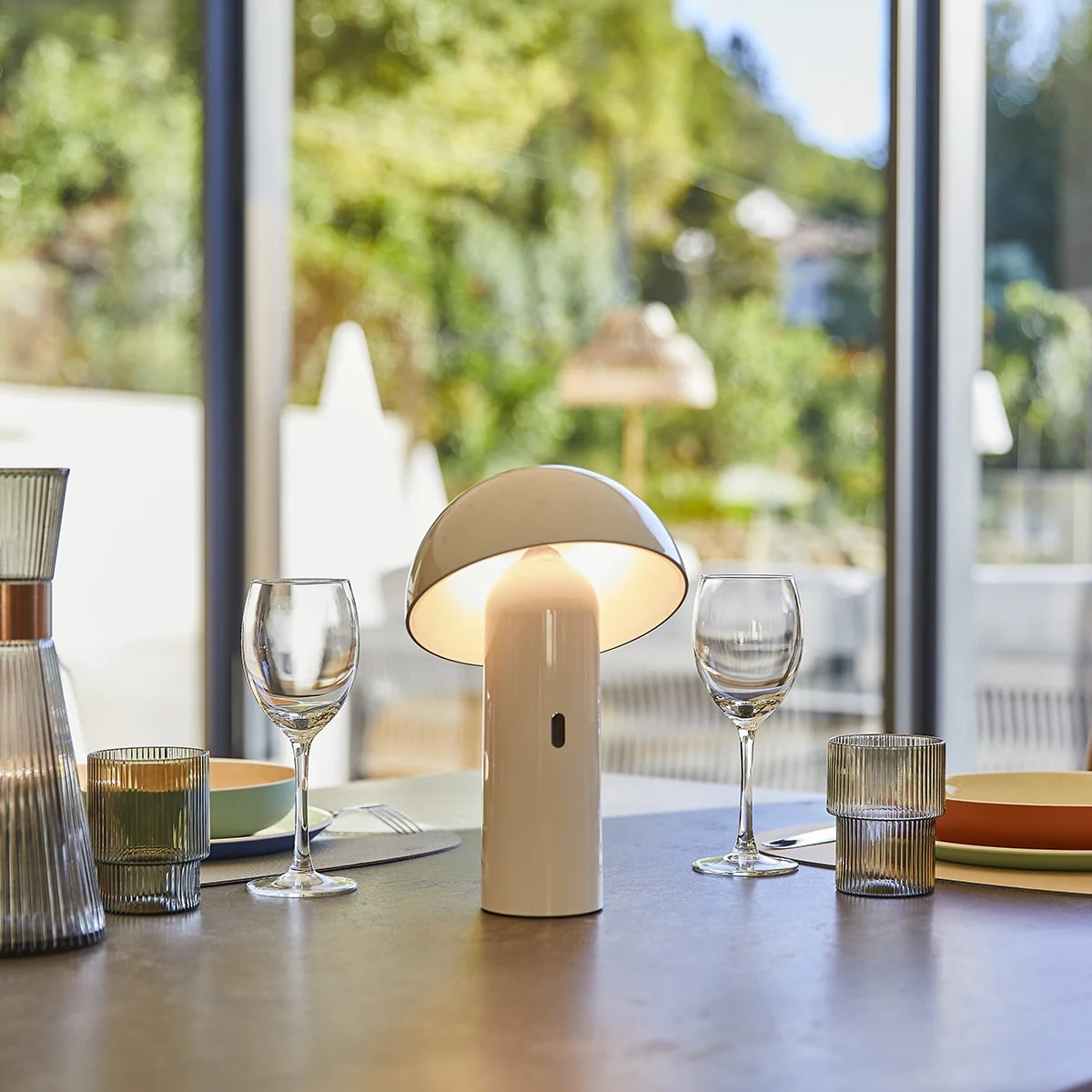 Lampe de table sans fil LED TOD WHITE H28CM