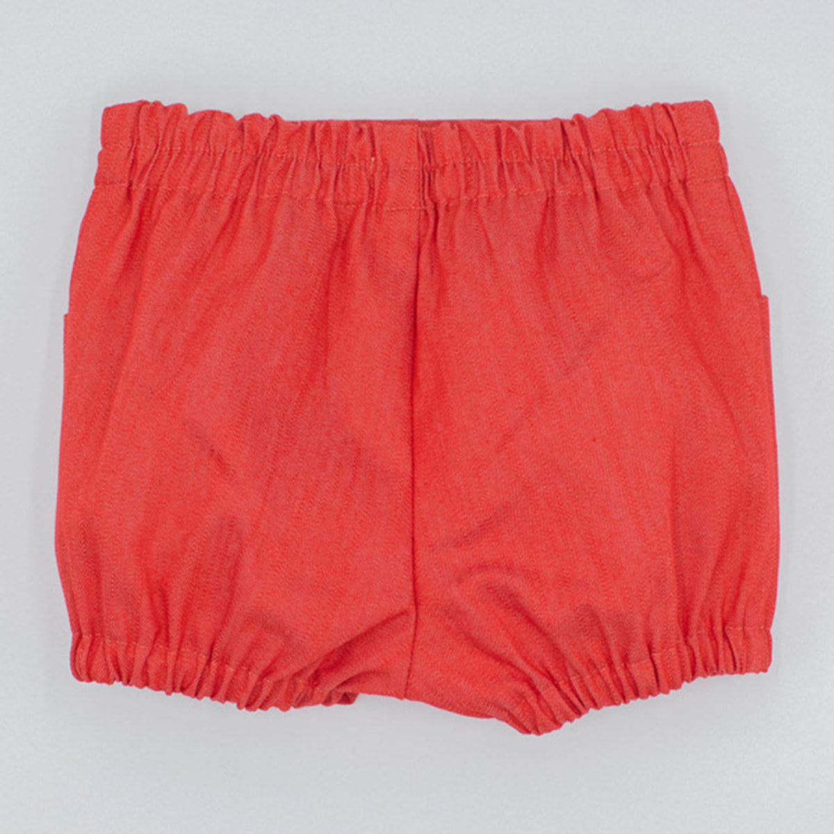 BERMUDA SARGA ELÁSTICA ROJA
