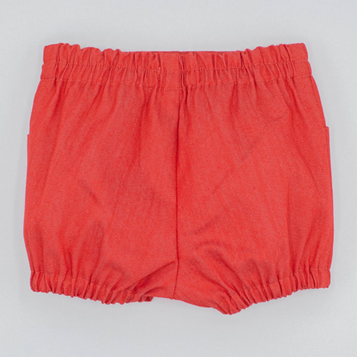 BERMUDA SARGA ELÁSTICA ROJA